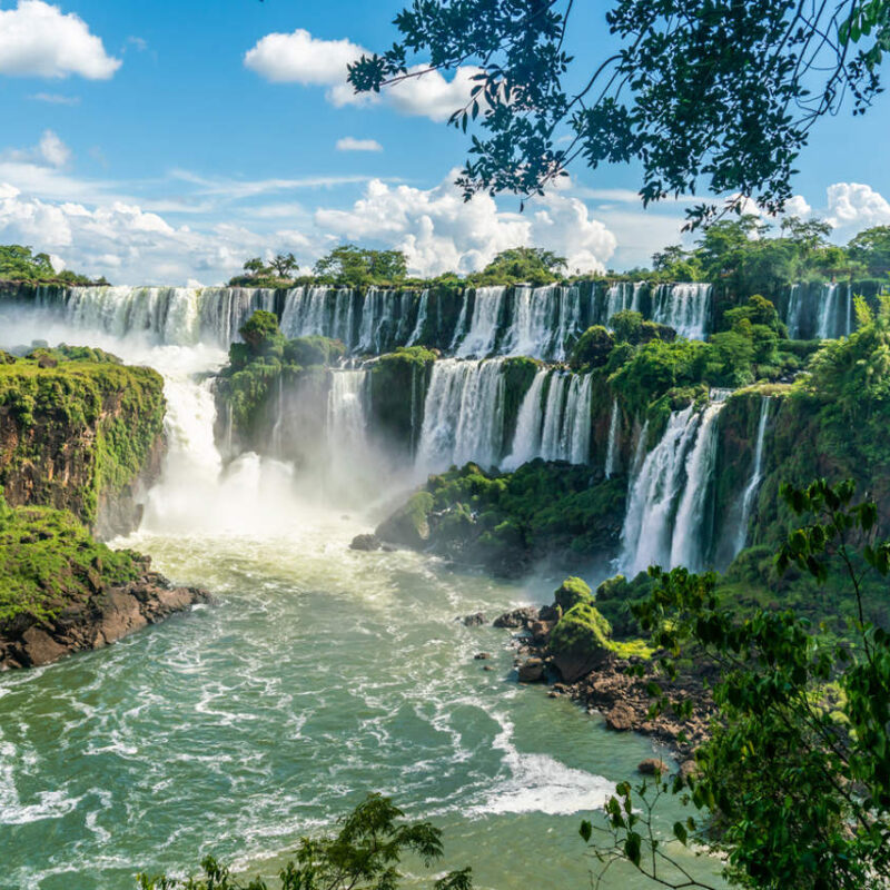 Part of The Iguazu Falls seen from the Argentinian National Park